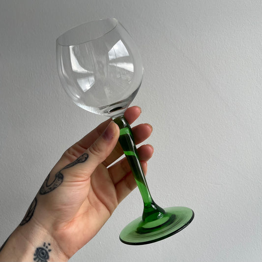 Green Stemmed Wine Glasses